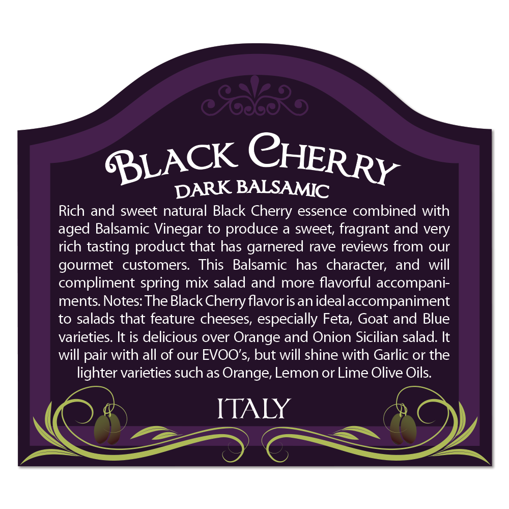 BLACK CHERRY Balsamic Vinegar (Dark)