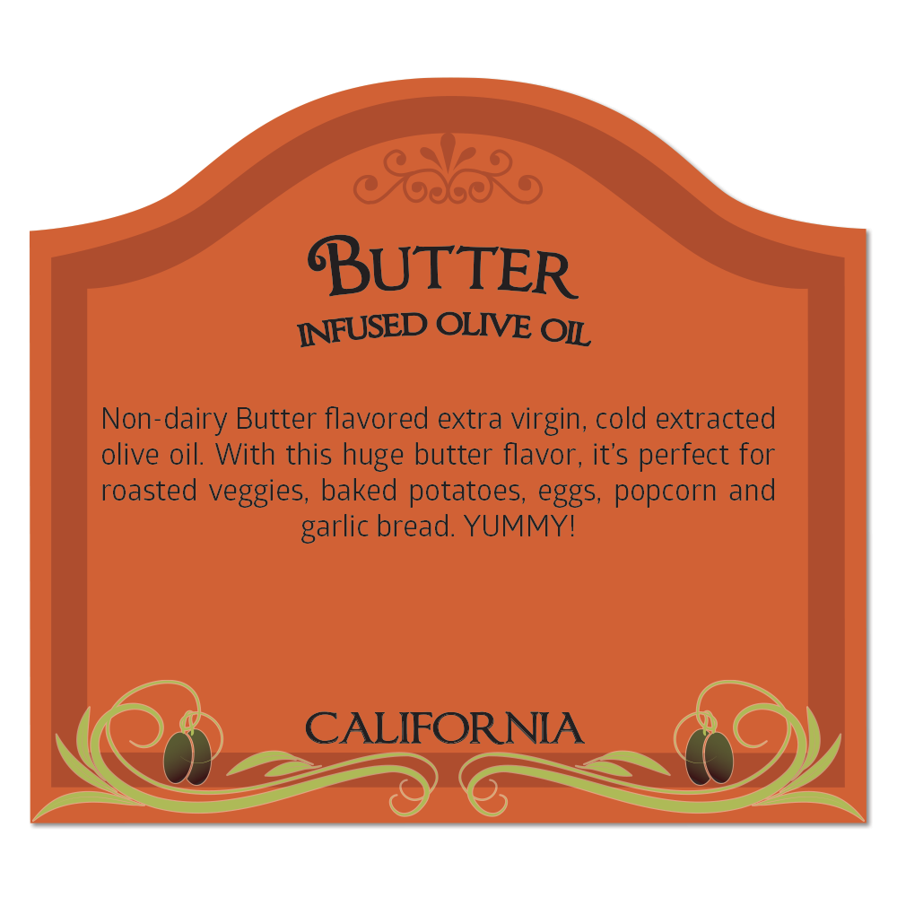 BUTTER Infused Olive Oil - California (NON-DAIRY)