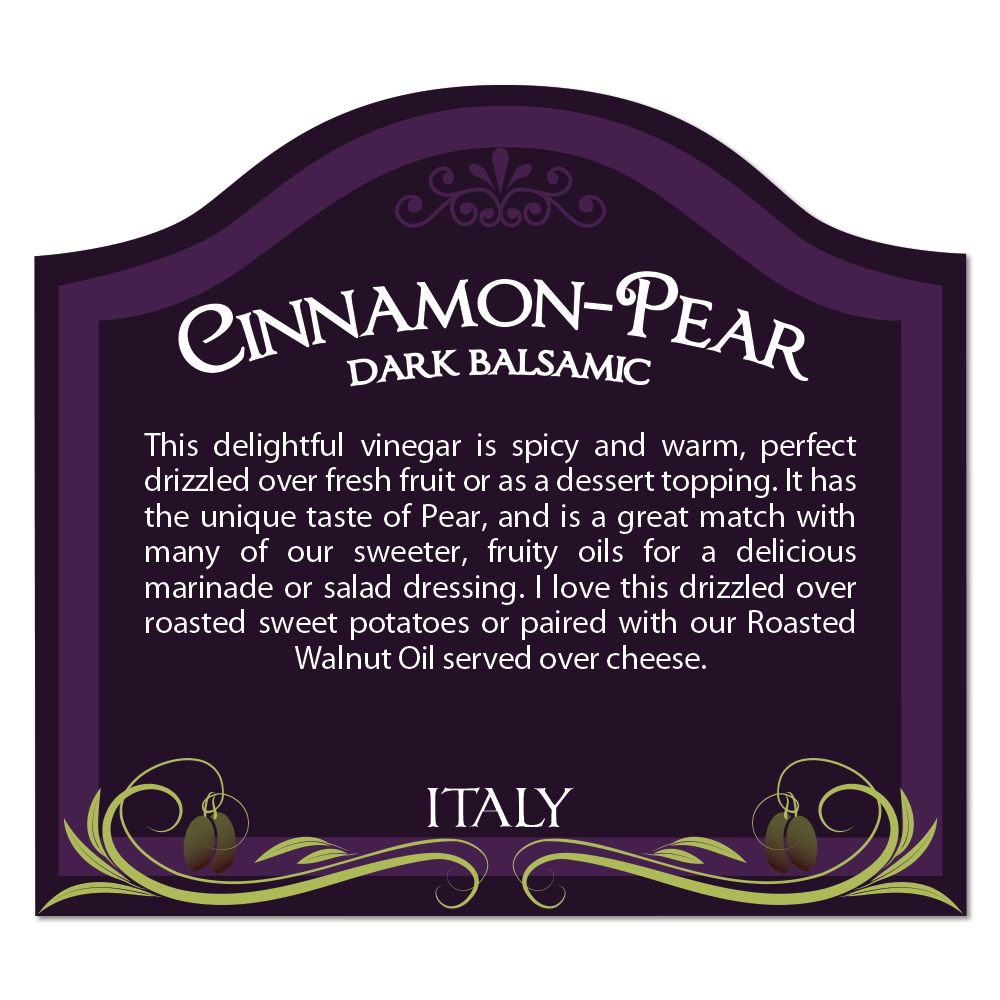 CINNAMON PEAR Balsamic Vinegar (DARK)