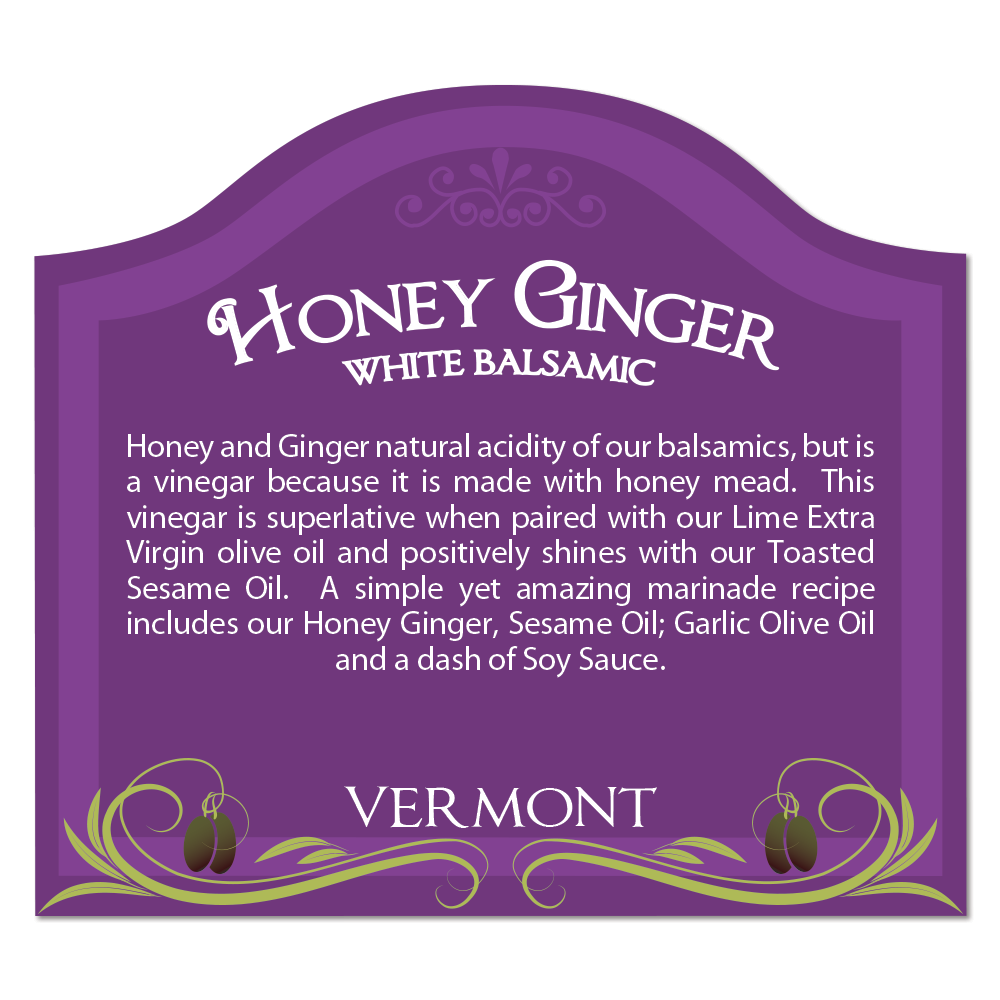 HONEY GINGER Vinegar (medium brown color)