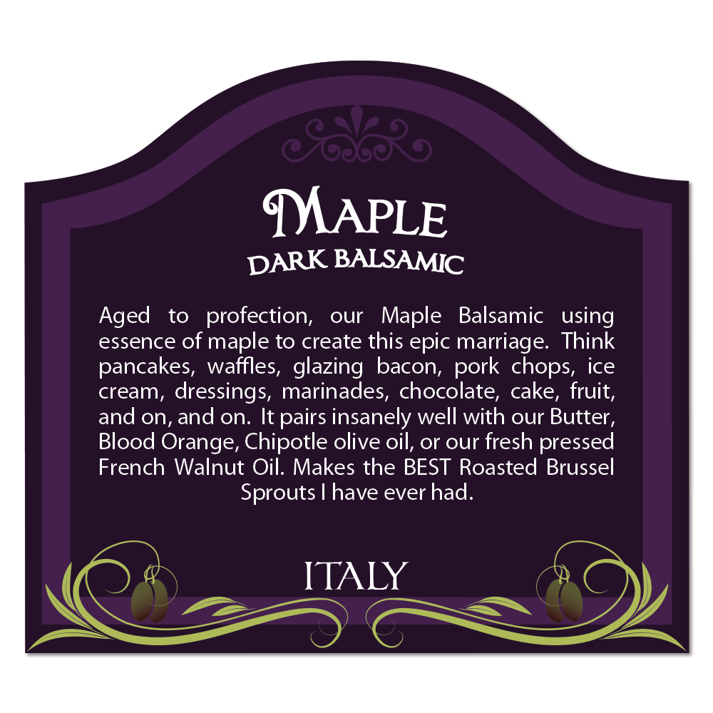 MAPLE Balsamic Vinegar (Dark)