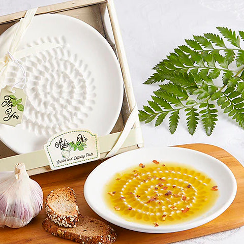 Shell Shape Garlic Grater/Dipping Plate Ceramic