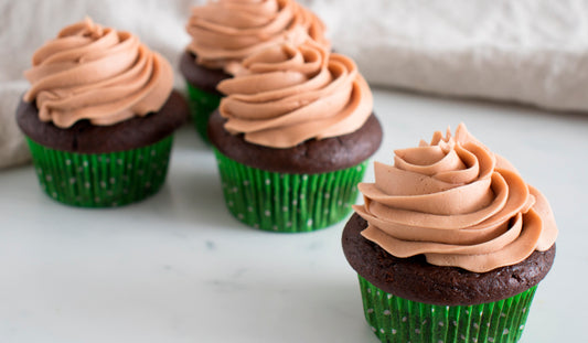 Chocolate Guinness Cupcakes with Raspberry Balsamic Frosting