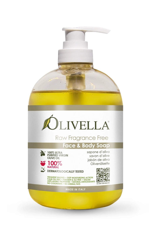 Olivella Face and Body Liquid Soap FRAGRANCE FREE NEW