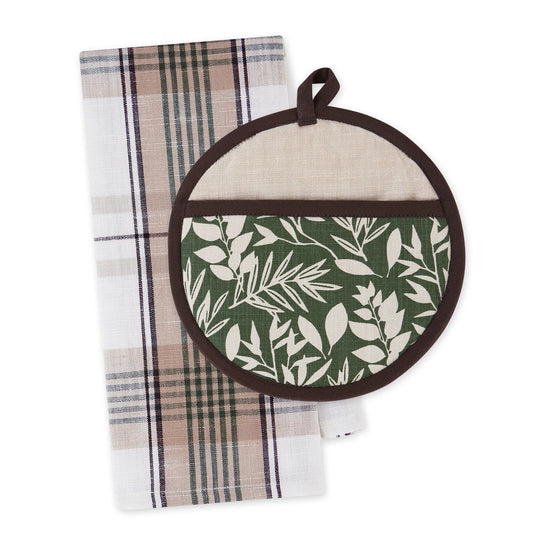 Garden Greens Potholder Gift Set