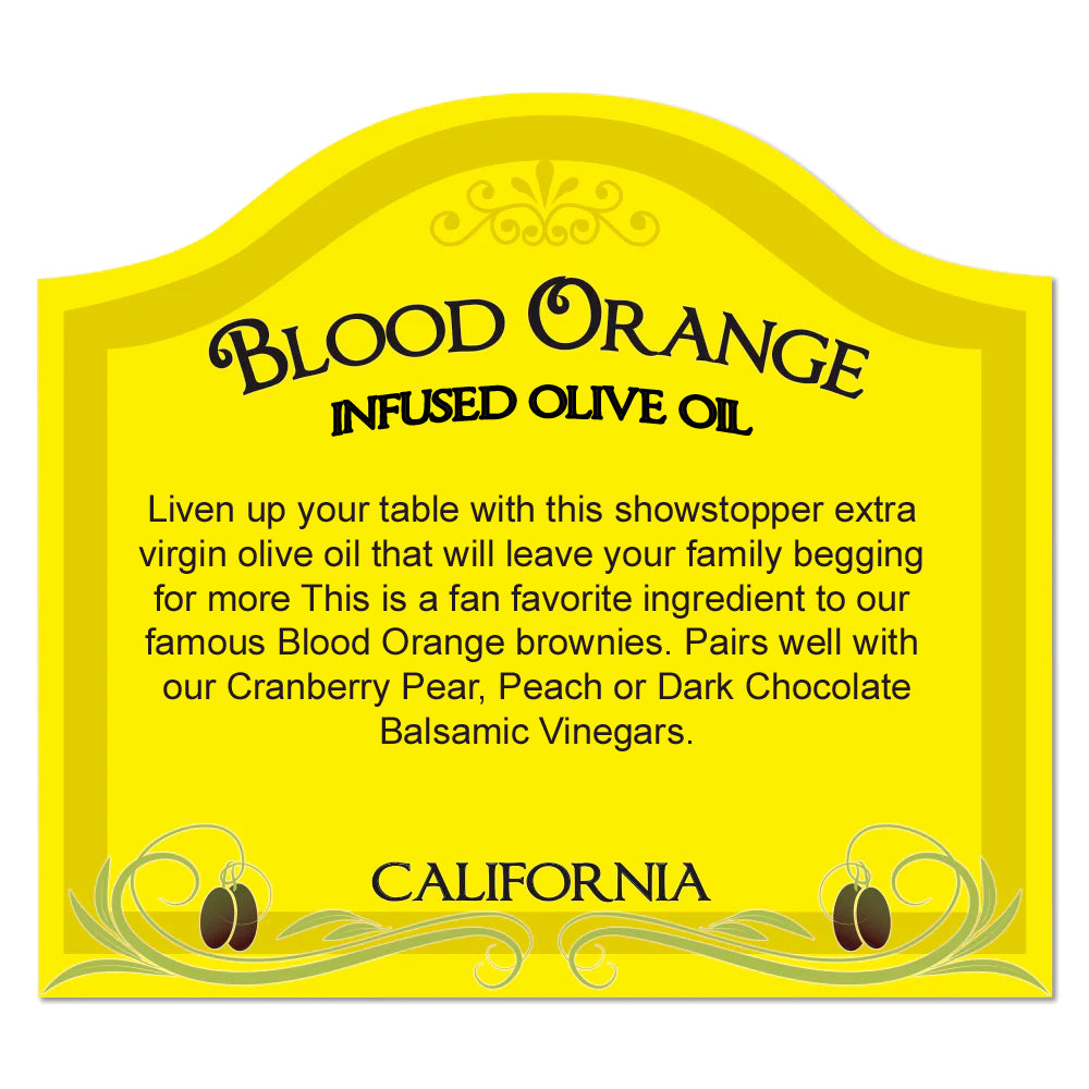 BLOOD ORANGE Infused Olive Oil - California