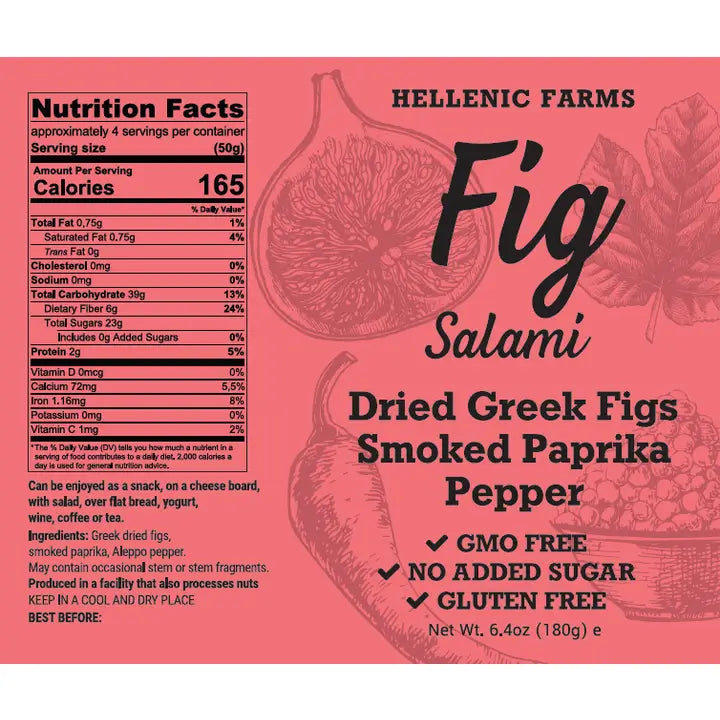 Vegan Fig Salami Smoked Paprika & Aleppo Pepper