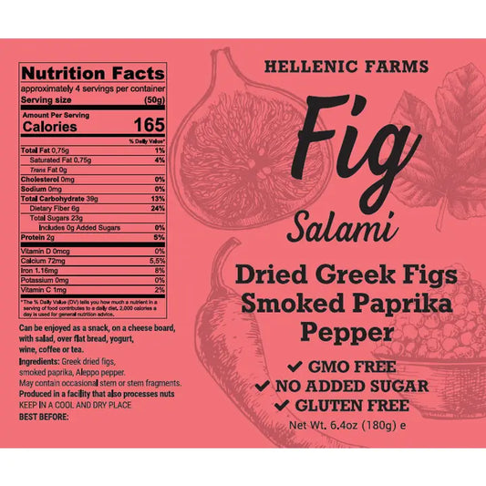 Vegan Fig Salami Smoked Paprika & Aleppo Pepper