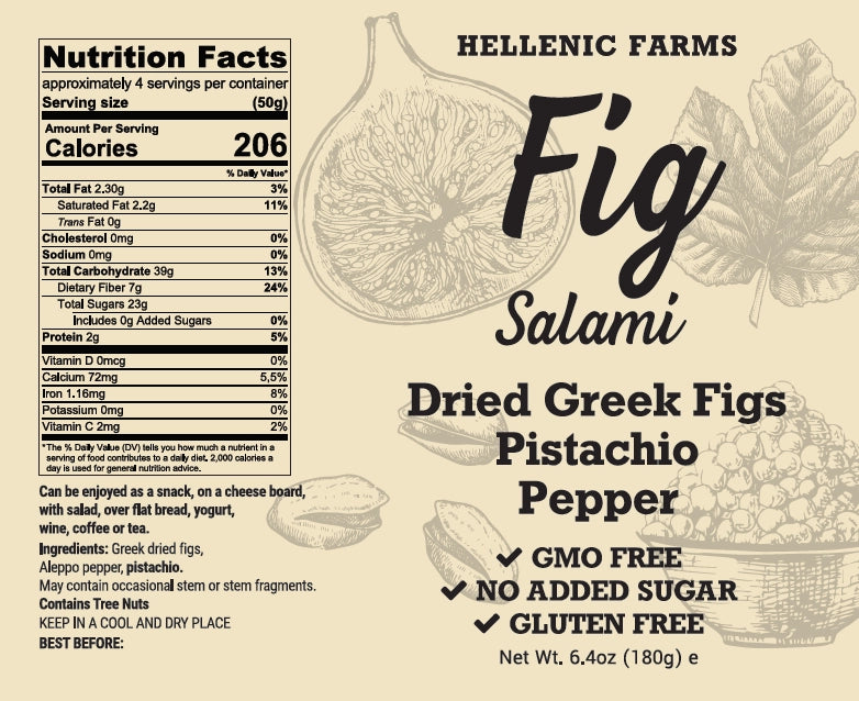 Vegan Fig Salami Pisatchio Pepper