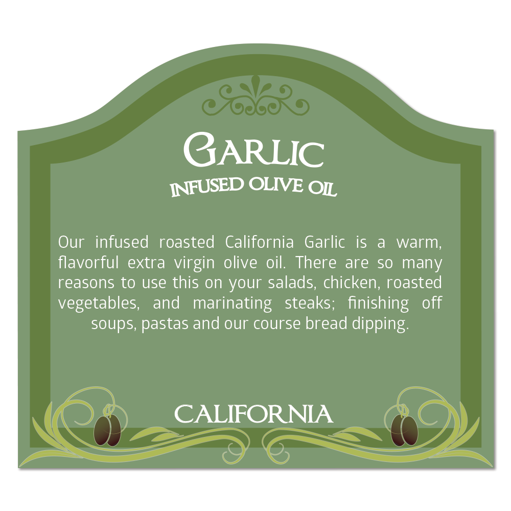 GARLIC Infused Olive Oil (Roasted) - California