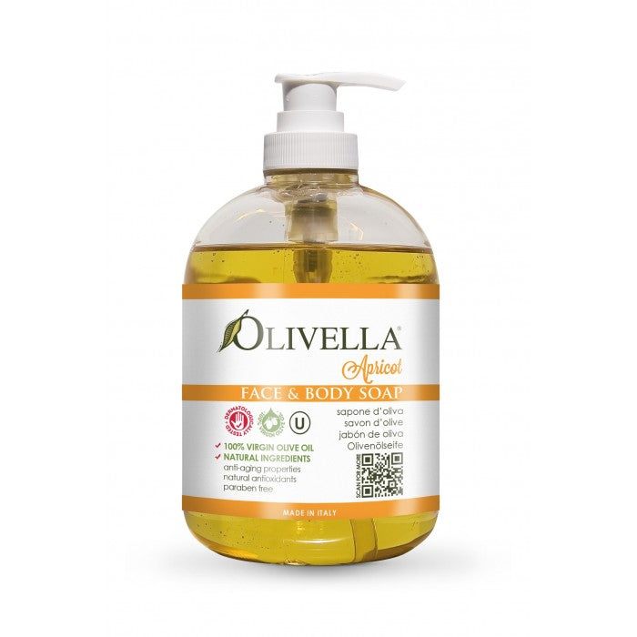 Olivella Face and Body Liquid Soap - Apricot