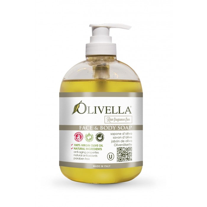 Olivella Face and Body Liquid Soap FRAGRANCE FREE NEW
