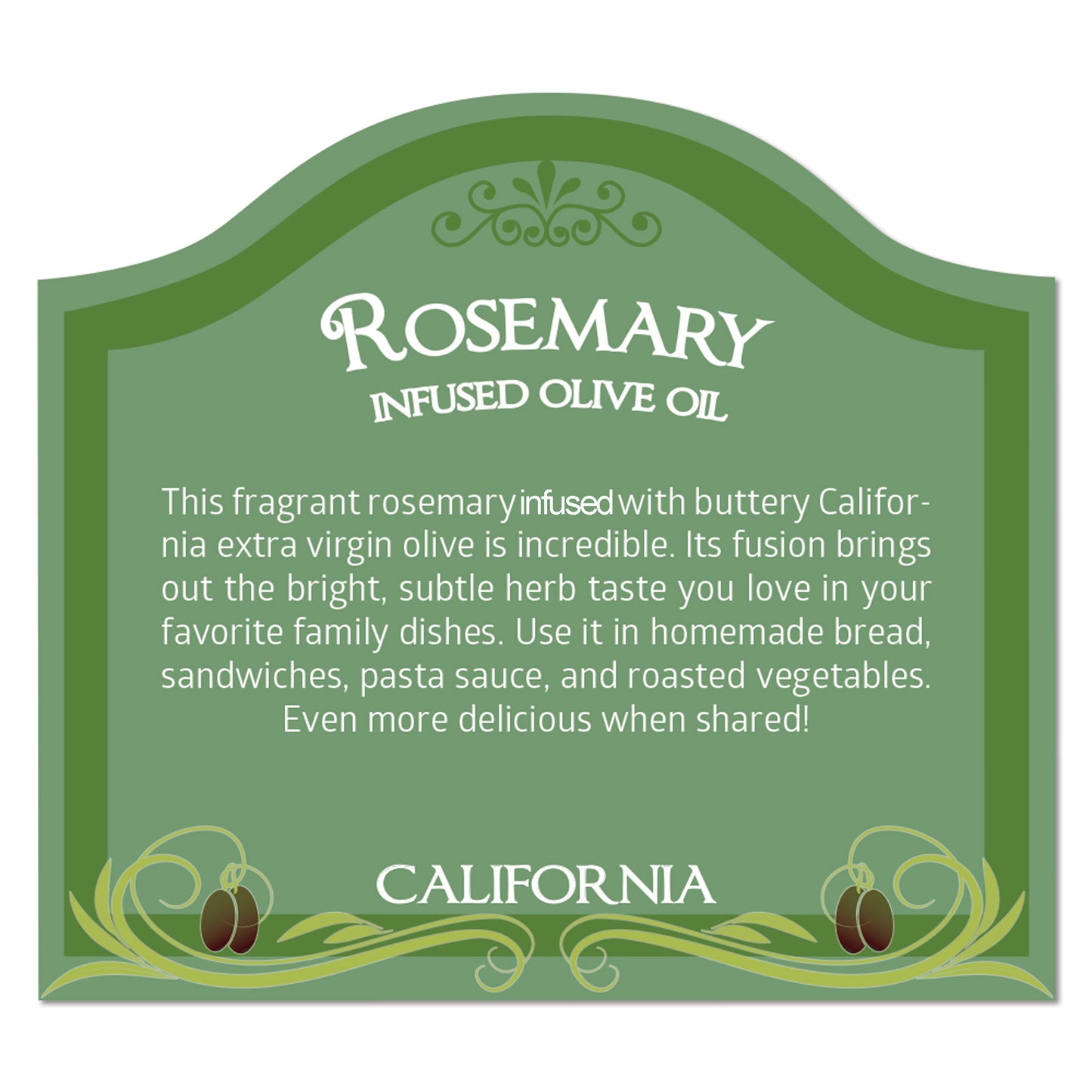 ROSEMARY Infused Olive Oil - California